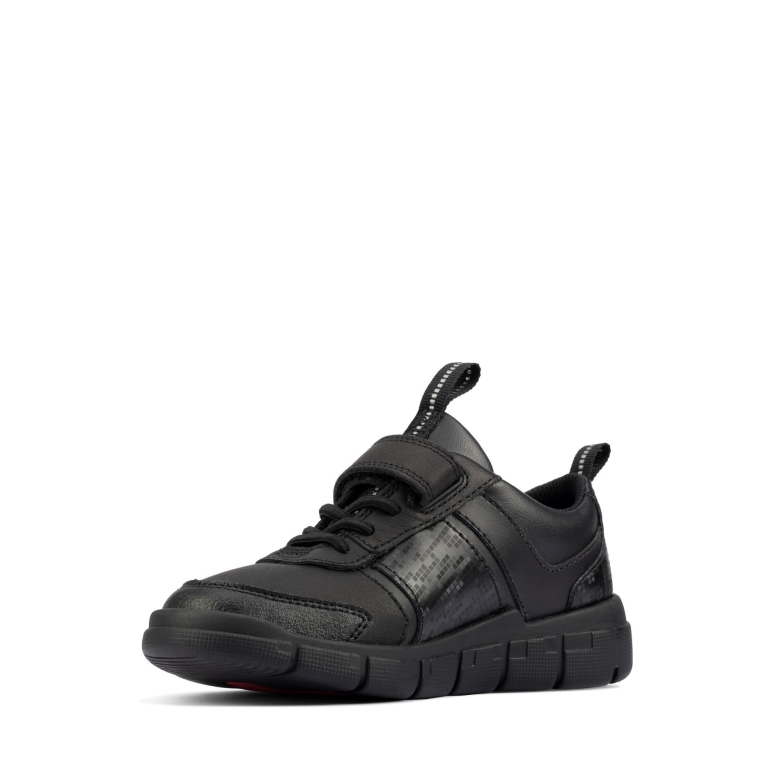 Kodieren Sie Helles K Clarks Schwarzes Leder