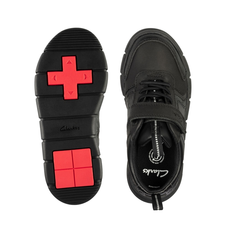 Kodieren Sie Helles K Clarks Schwarzes Leder