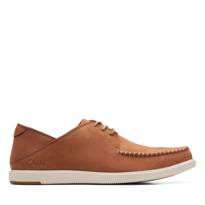 Dunkelbraune Clarks-bratton-krawatte Aus Nubukleder
