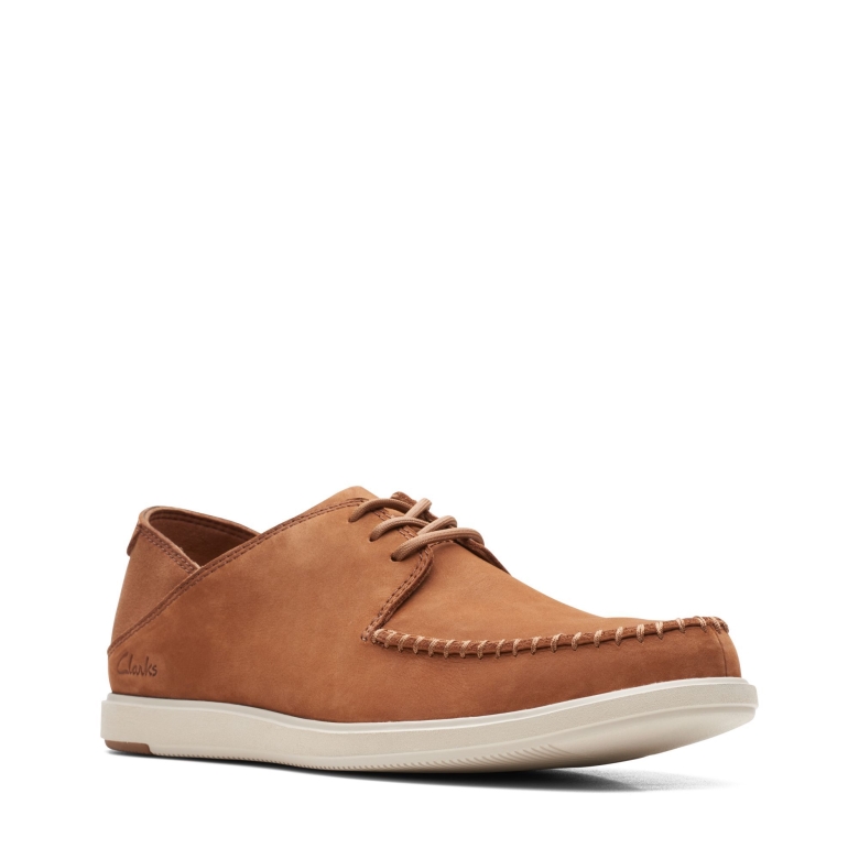 Dunkelbraune Clarks-bratton-krawatte Aus Nubukleder