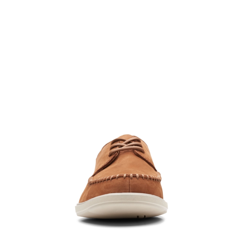 Dunkelbraune Clarks-bratton-krawatte Aus Nubukleder