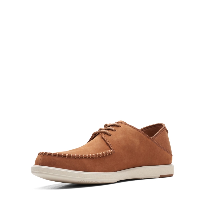 Dunkelbraune Clarks-bratton-krawatte Aus Nubukleder