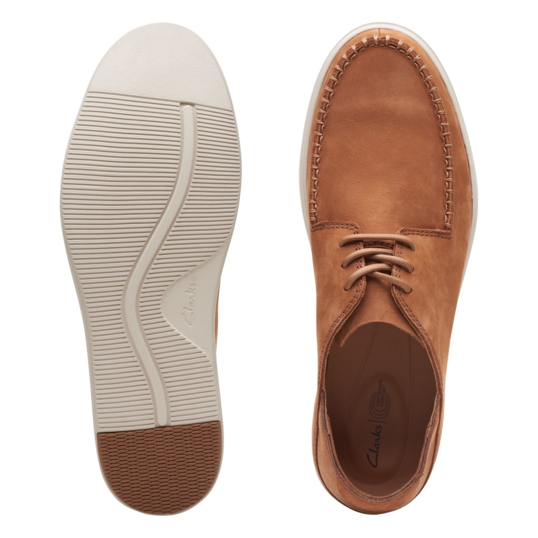 Dunkelbraune Clarks-bratton-krawatte Aus Nubukleder
