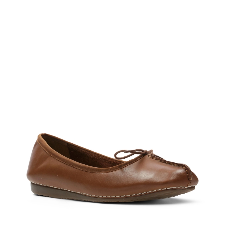 Clarks Freckle Ice Dunkelbraunes Leder