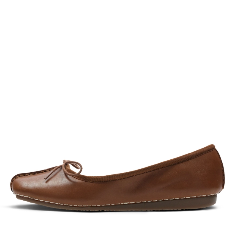 Clarks Freckle Ice Dunkelbraunes Leder