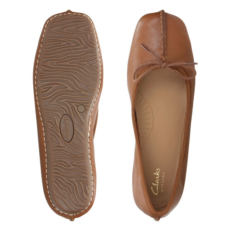 Clarks Freckle Ice Dunkelbraunes Leder