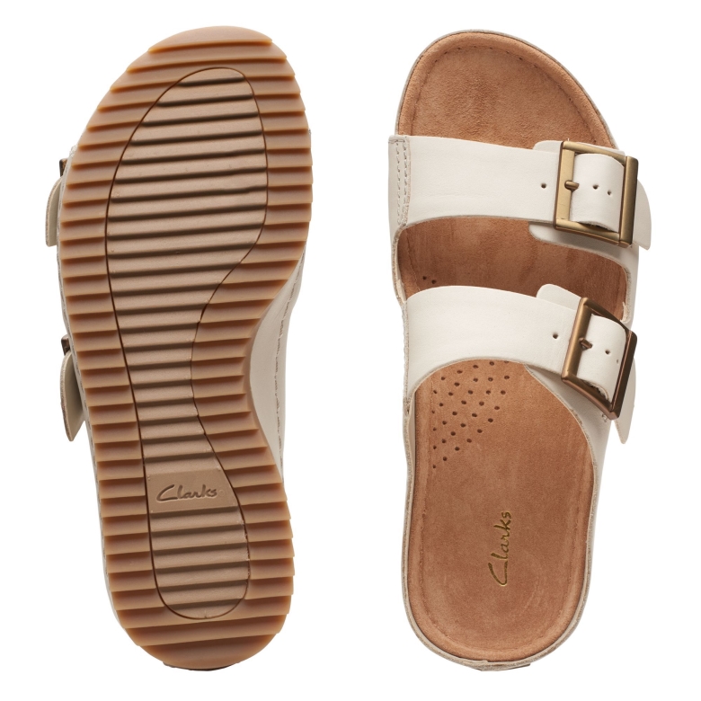 Elfenbein Leder Clarks Brookleigh Sun