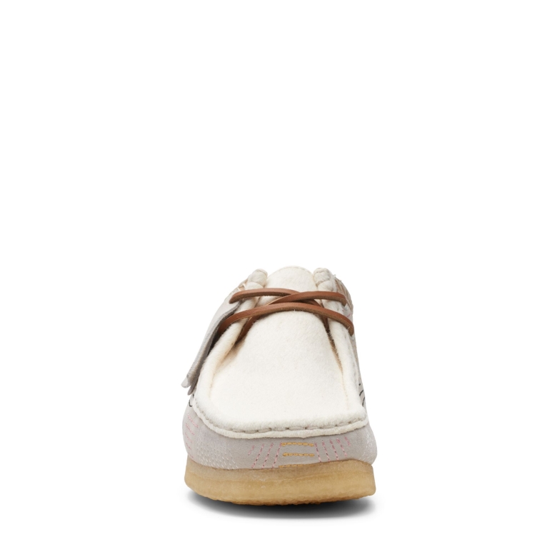 Wallabee Clarks Weiß