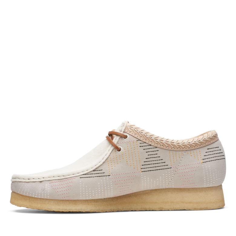 Wallabee Clarks Weiß