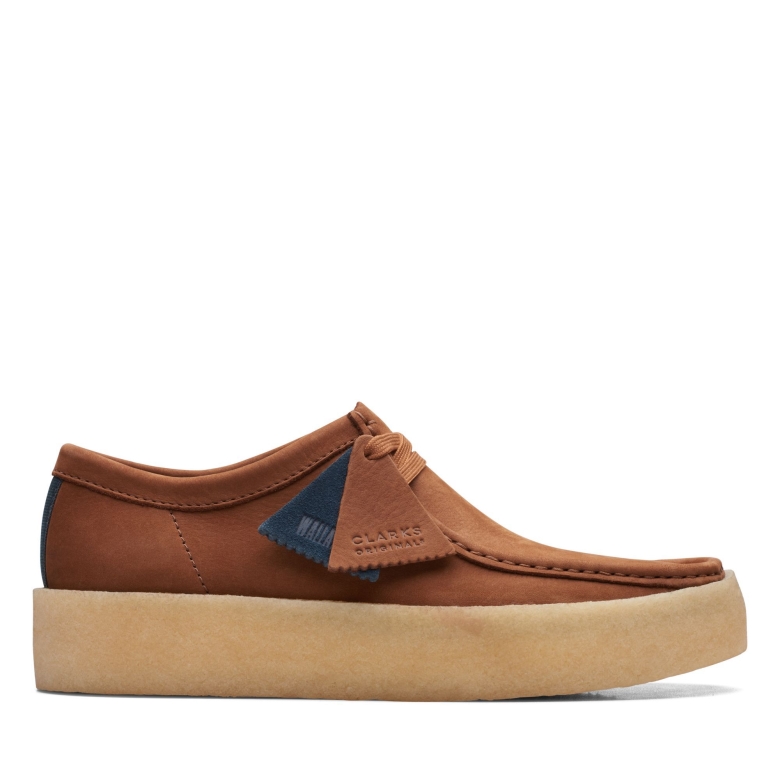 Clarks Wallabee Tasse Aus Hellbraunem Nubukleder