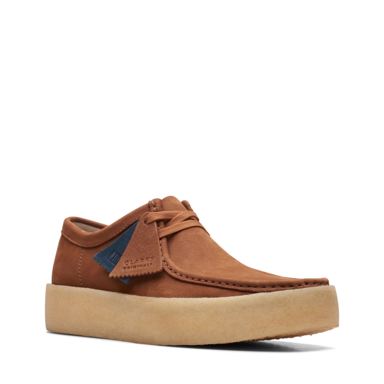 Clarks Wallabee Tasse Aus Hellbraunem Nubukleder