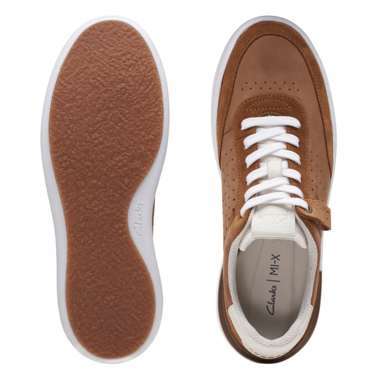 Court Lite Tor Clarks Cognac Kombi