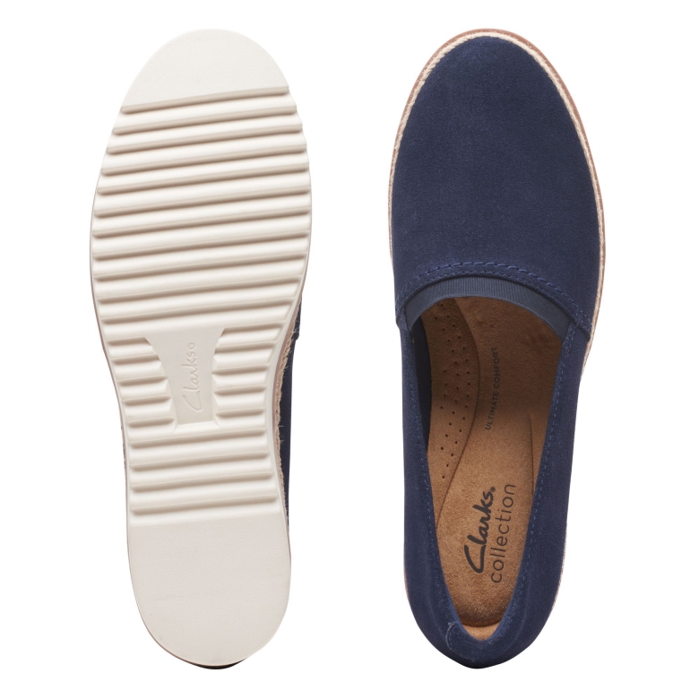 Marine Wildleder Clarks Serena Paige