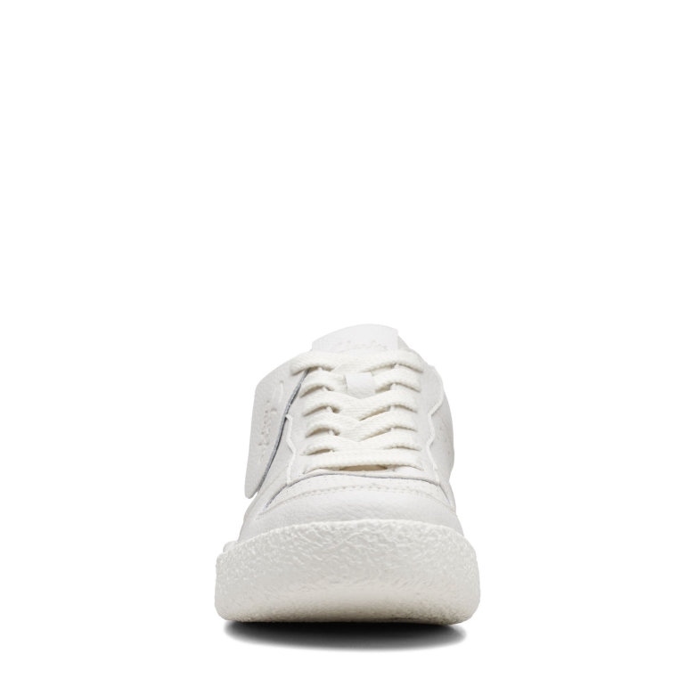 Clarks Craft Cup Court Aus Weißem Leder