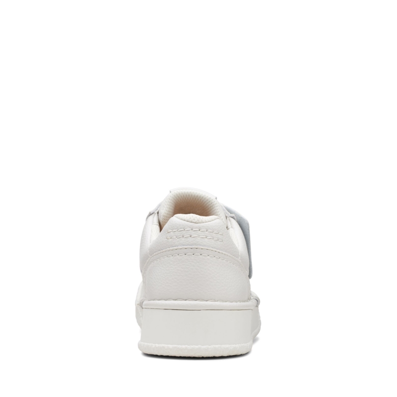 Clarks Craft Cup Court Aus Weißem Leder