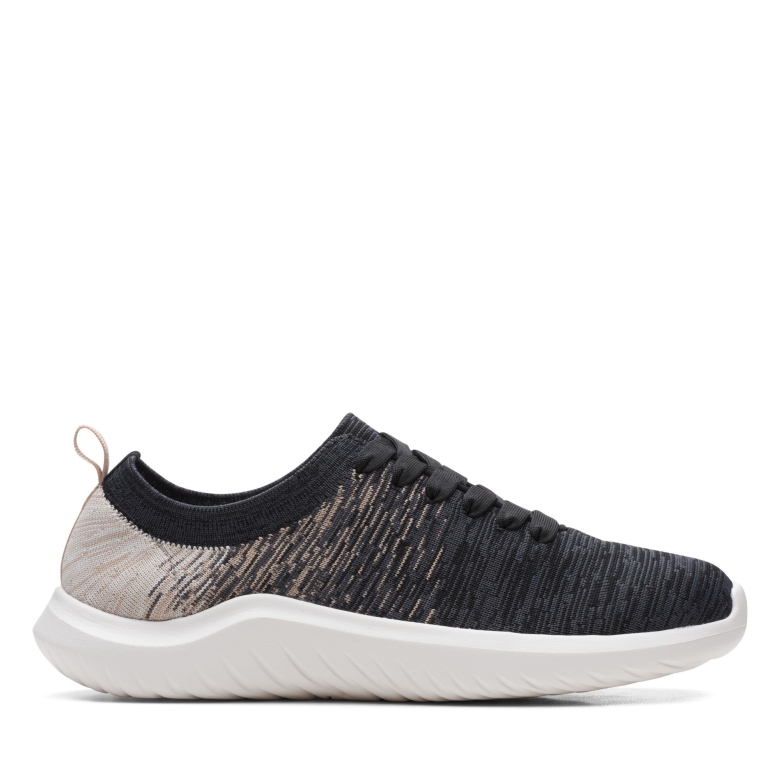 Schwarz/weiß Kombi Clarks Nova Glint
