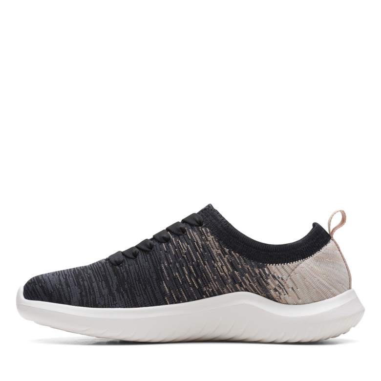 Schwarz/weiß Kombi Clarks Nova Glint