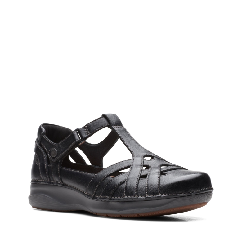 Schwarzes Leder Clarks Appley Way