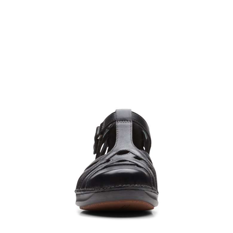 Schwarzes Leder Clarks Appley Way