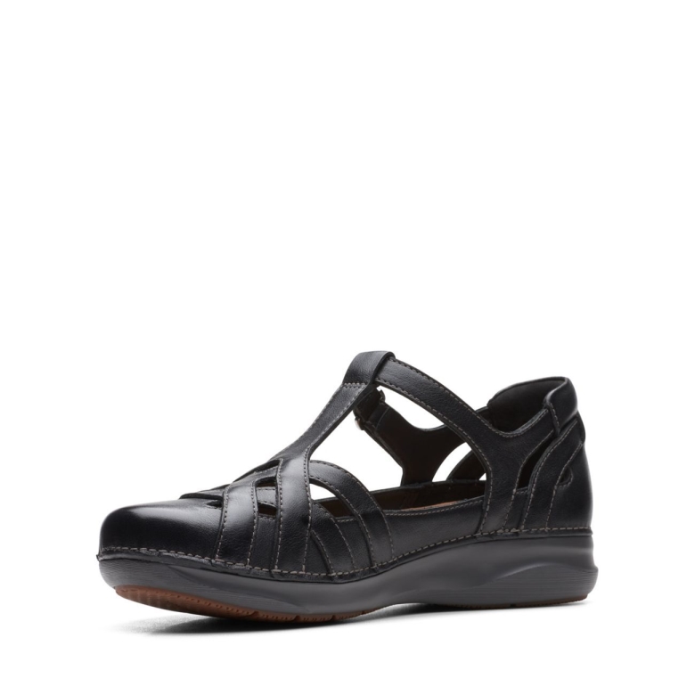 Schwarzes Leder Clarks Appley Way