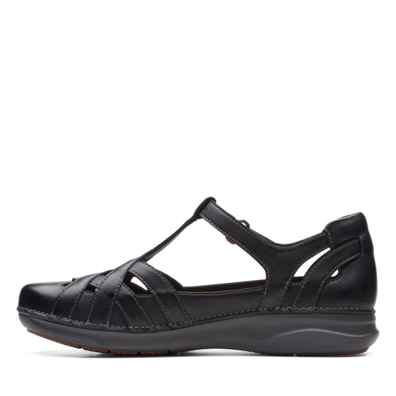 Schwarzes Leder Clarks Appley Way