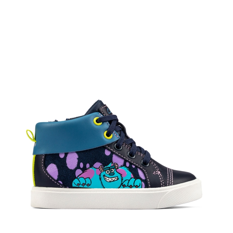 Marineblaues Leder Clarks City Scare T