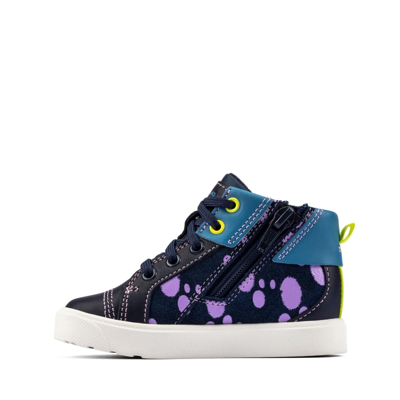 Marineblaues Leder Clarks City Scare T