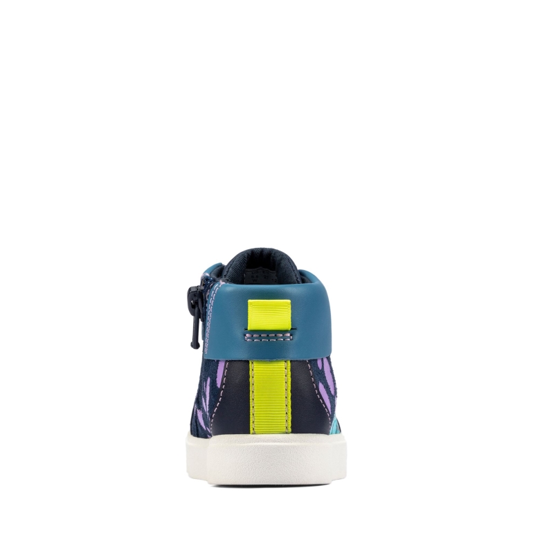 Marineblaues Leder Clarks City Scare T