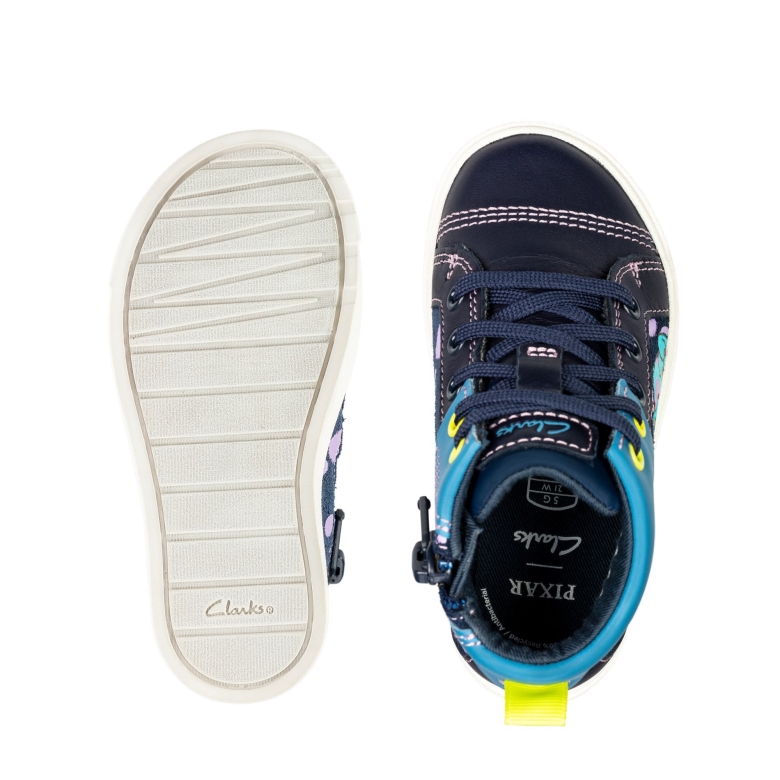 Marineblaues Leder Clarks City Scare T