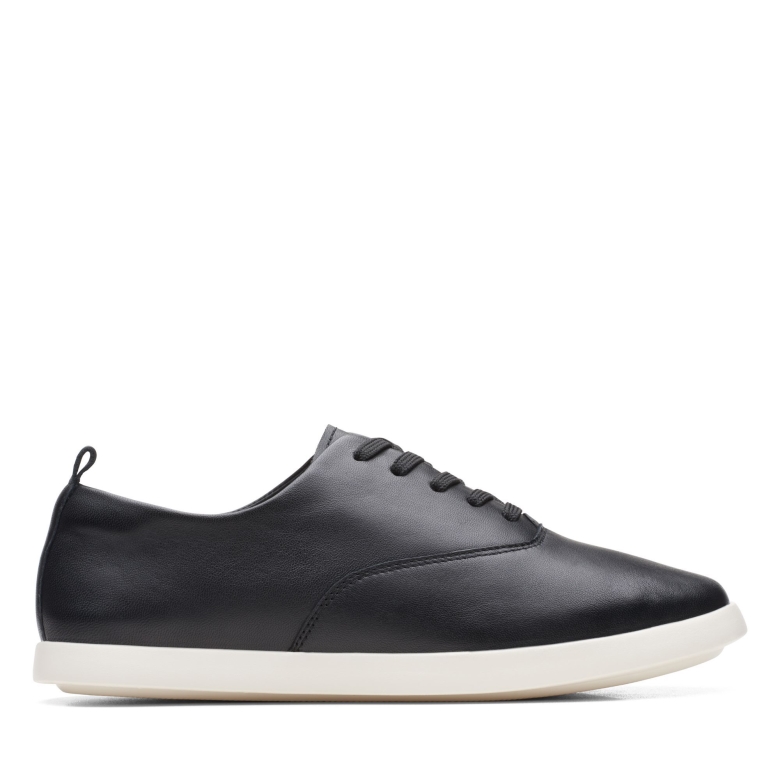 Schwarze Clarks Ace Lite Krawatte Aus Leder