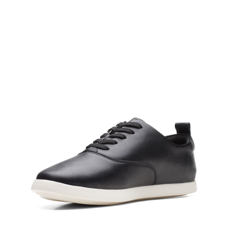 Schwarze Clarks Ace Lite Krawatte Aus Leder