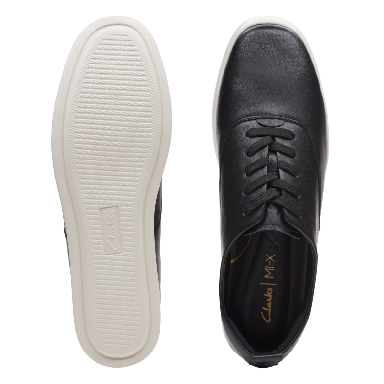 Schwarze Clarks Ace Lite Krawatte Aus Leder