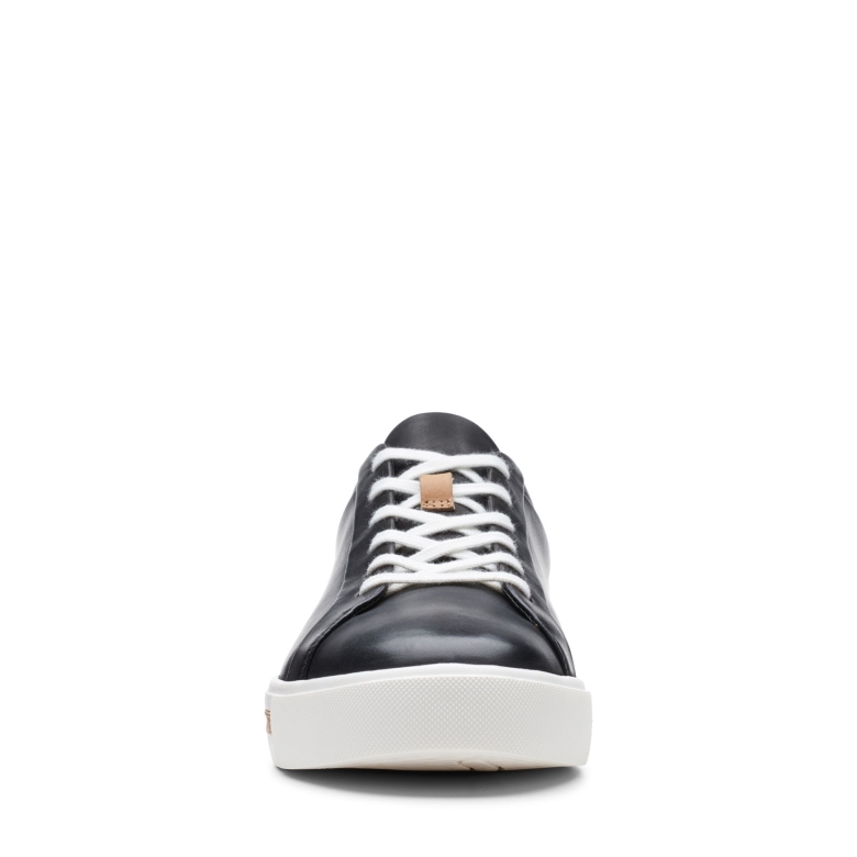 Un Maui Spitze Schwarzes Leder Clarks