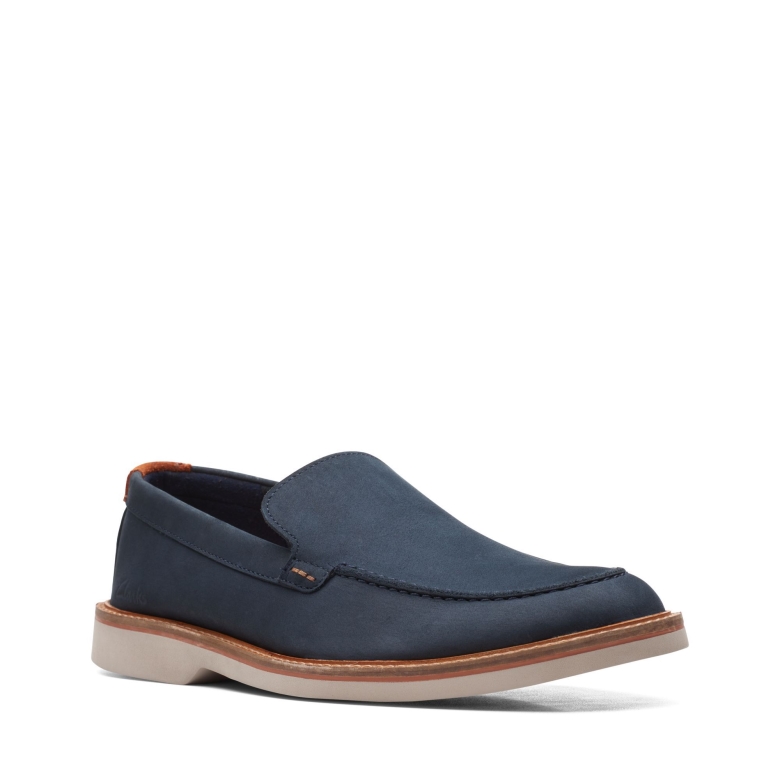Navy Nubuck Atticus Lt Edge Clarks