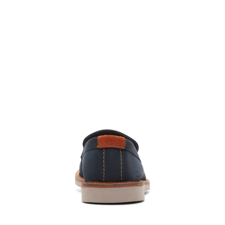 Navy Nubuck Atticus Lt Edge Clarks