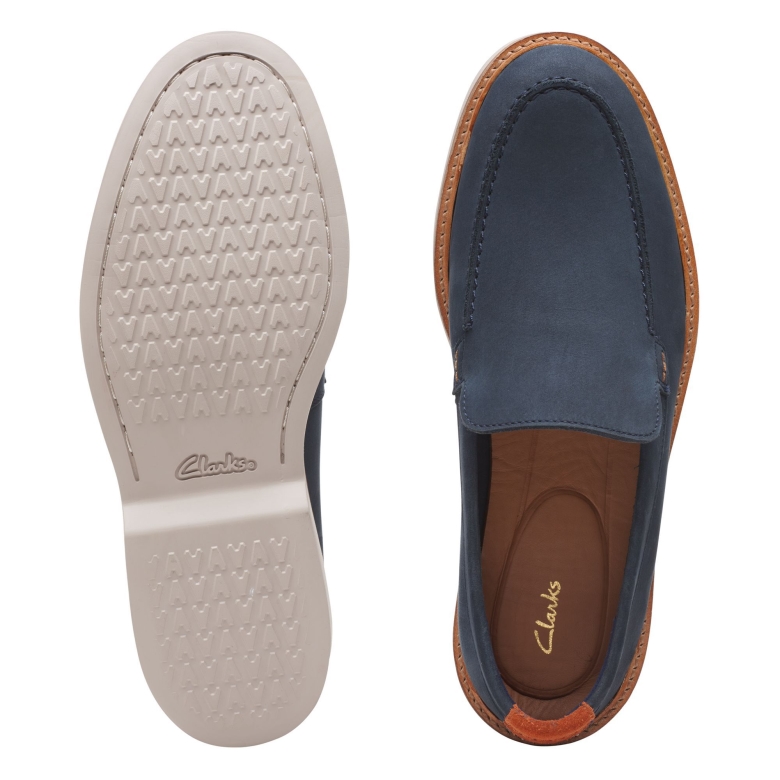 Navy Nubuck Atticus Lt Edge Clarks