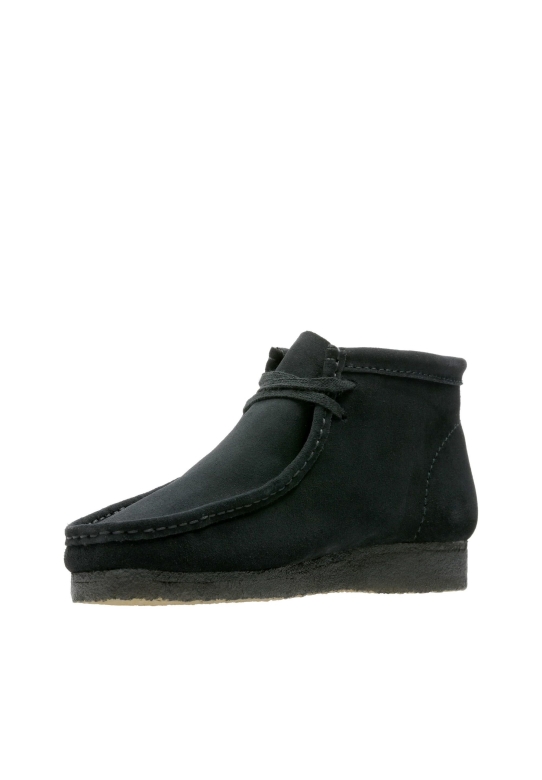 Schwarzes Veloursleder Clarks Ankle Boots